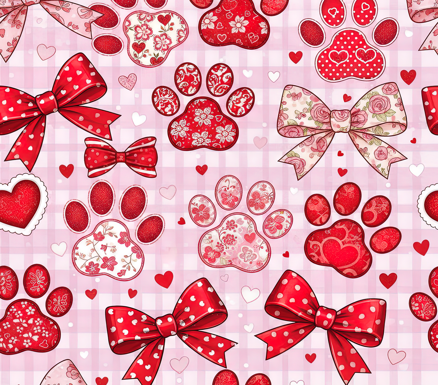 Valentine dog paw print