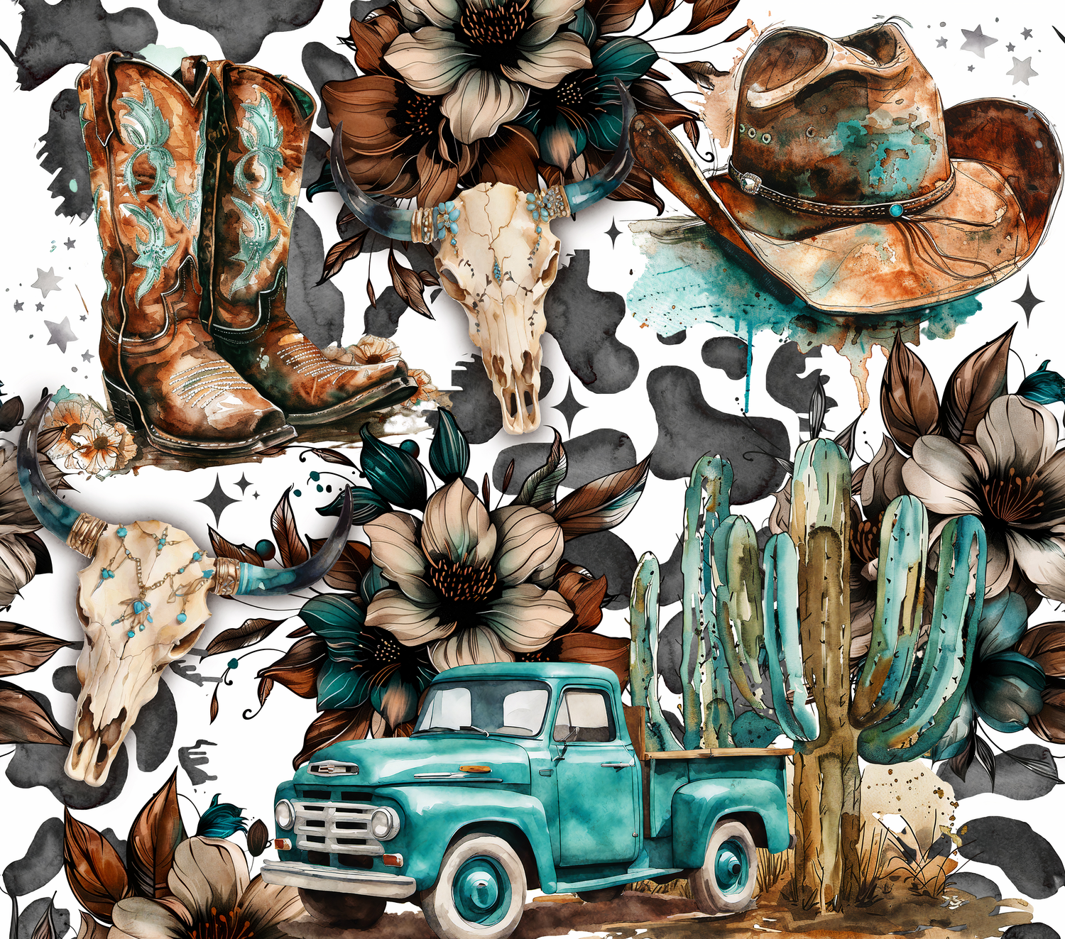 Western tumbler transfers