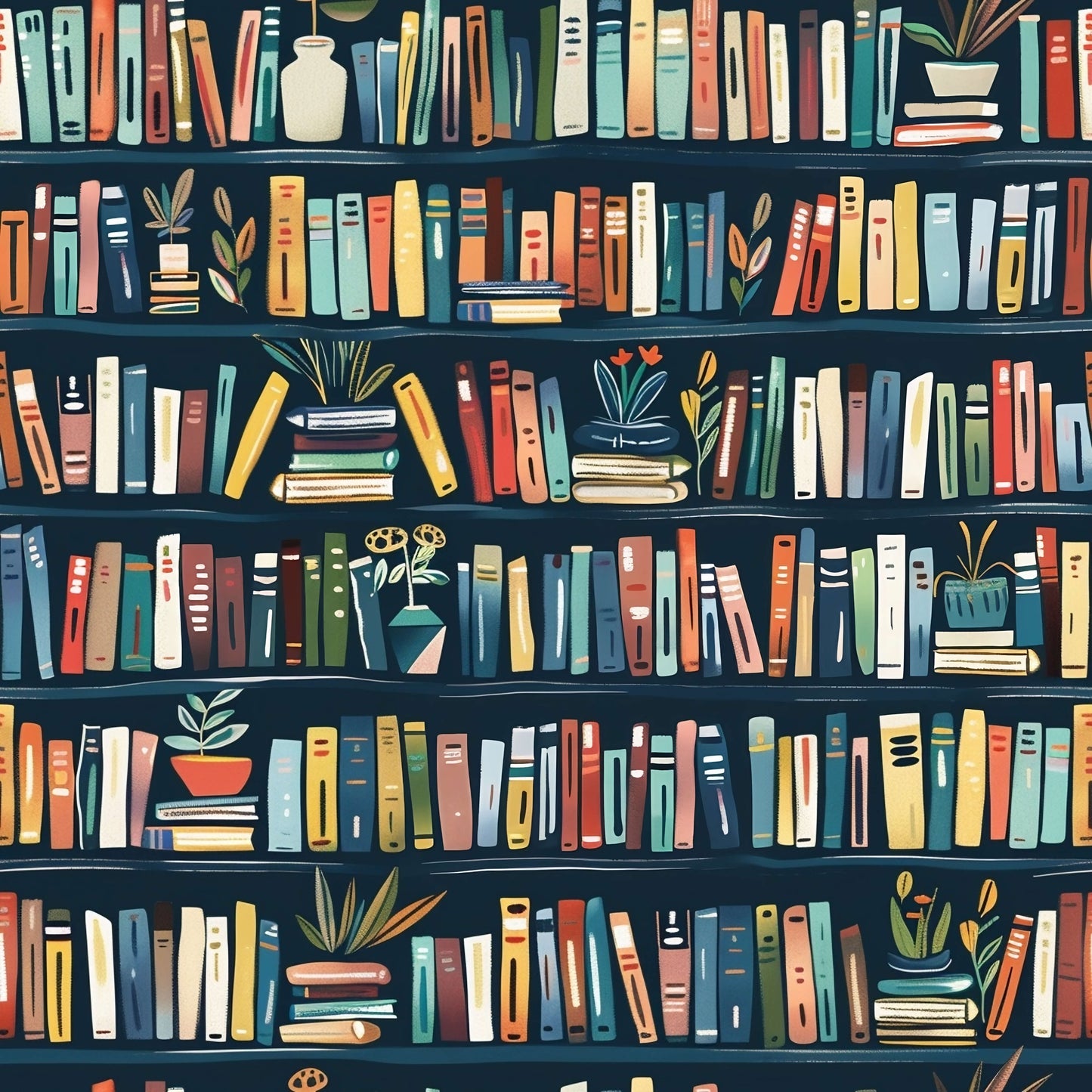 Book shelve and books