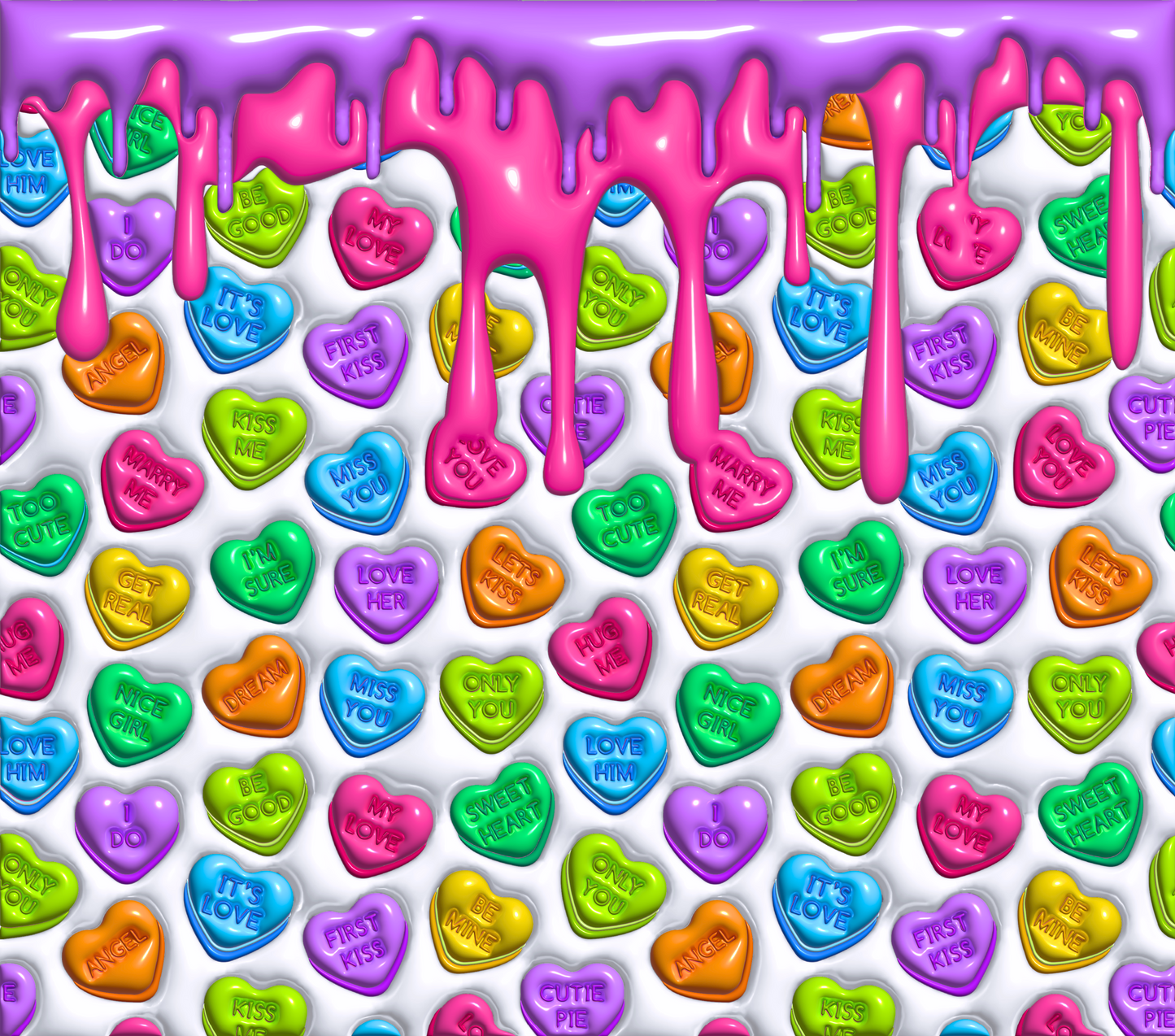 Valentine conversation hearts transfer